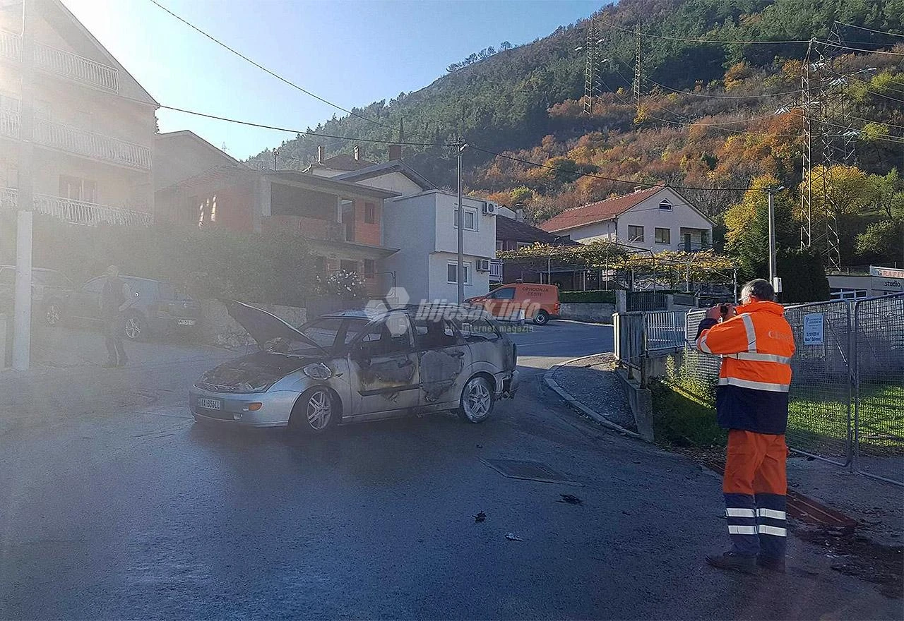 Zapalilo se vozilo na izlazu iz Mostara