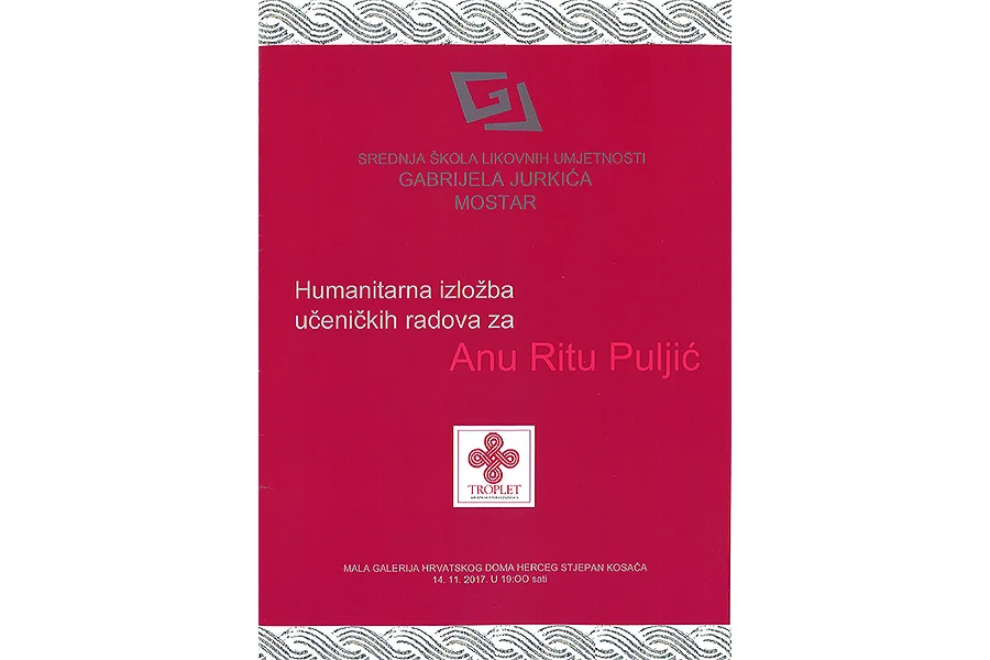 Dobrotvorna prodajna izložba za Anu Ritu Puljić