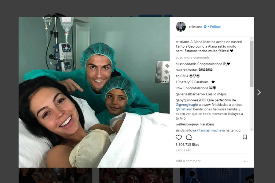 Christiano Ronaldo postao otac četvrti put