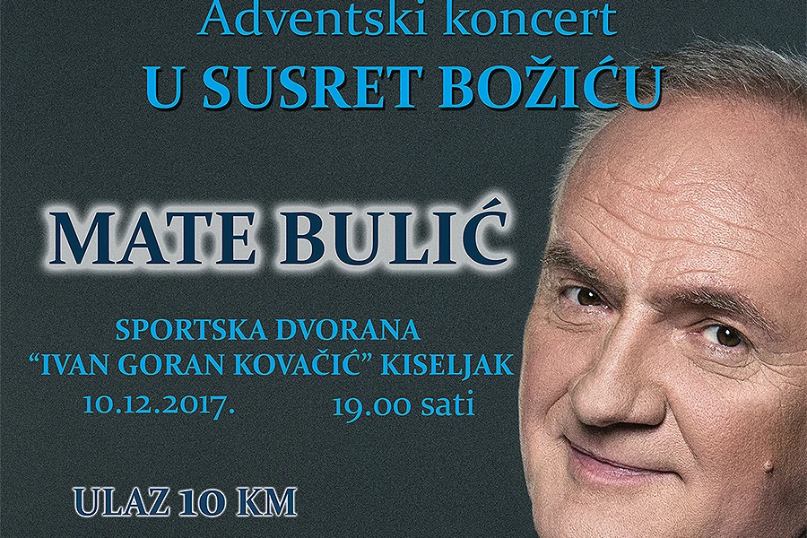 Adventski koncert Mate Bulića u Novom Travniku i Kiseljaku