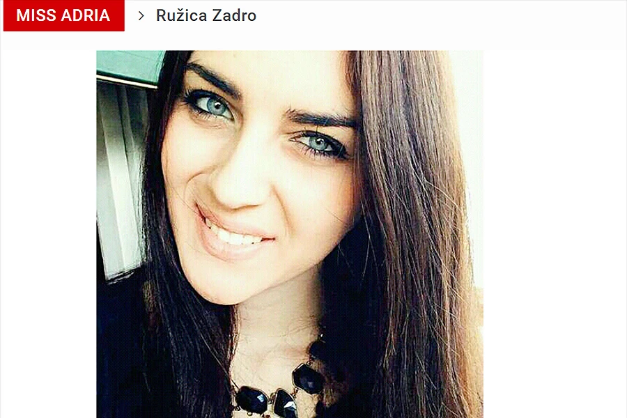 Ružica Zadro u utrci za Miss Adria