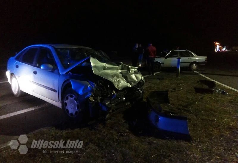 Najmanje dvoje ozlijeđenih u prometnoj nesreći na ulazu u Mostar