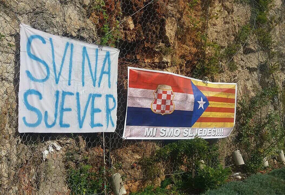 Zastave Herceg-Bosne i Katalonije i u Širokom Brijegu