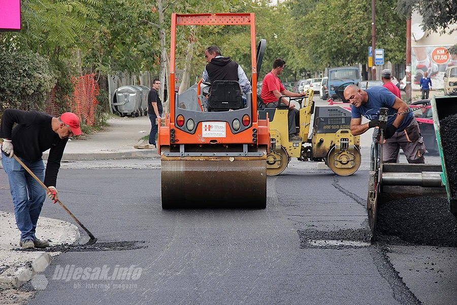 Mostar: Asfaltiranje raskrižja kod Ere bit će završeno u srijedu