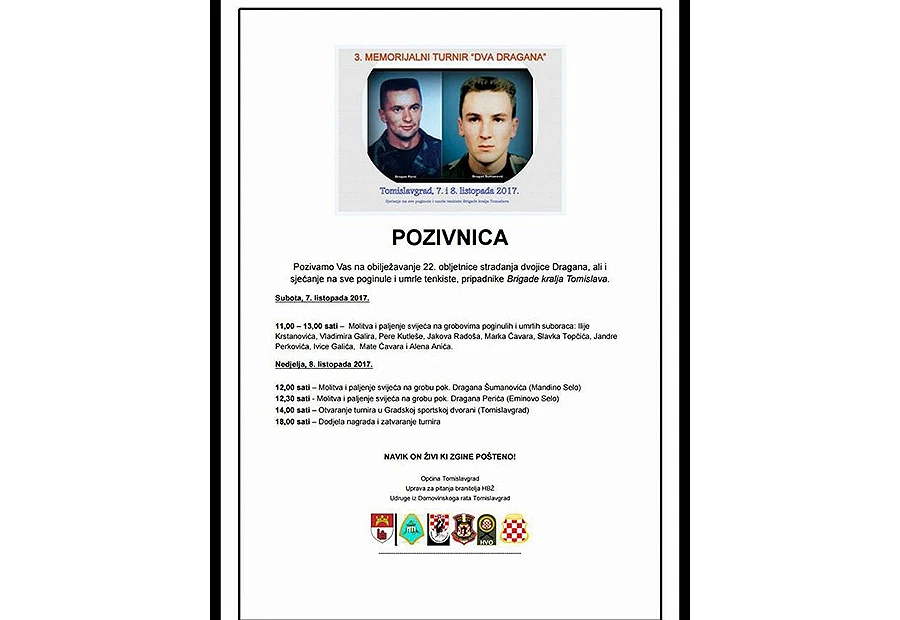 Sjećanje na dva Dragana: Prigodni program za bivše tenkiste