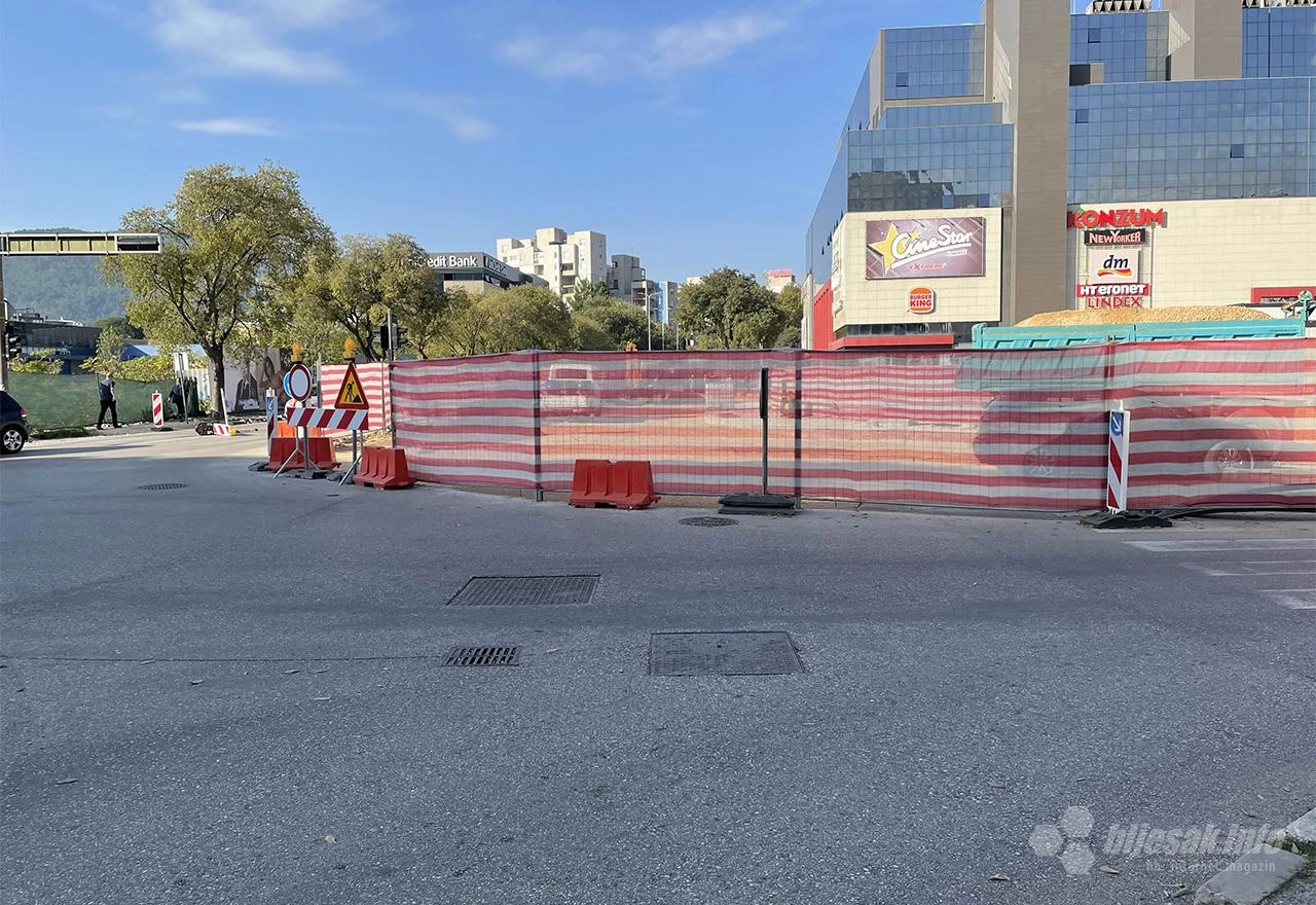 Radovi na jednom od najfrekventnijih raskrižja u Mostaru mogli bi i potrajati