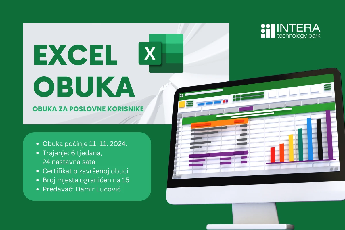 Usavršite svoje vještine u Excelu uz novi ciklus obuke u INTERA Tehnološkom Parku!