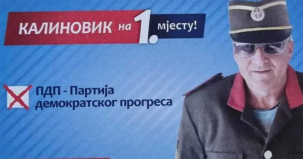 Pala najveća kazna: Kandidat u ratnoj uniformi 'prizivao' Ratka Mladića