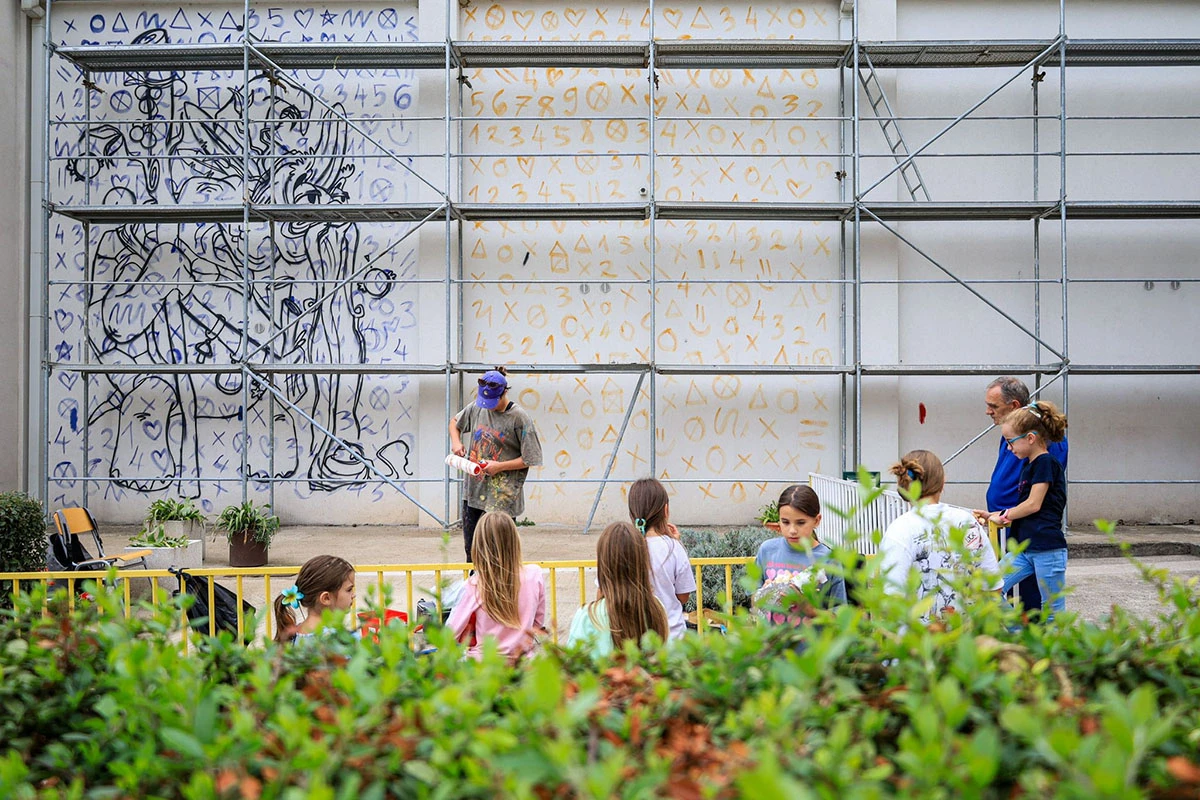 Mostarski Rodoč u bojama: Oslikava se mural na OŠ Bartola Kašića