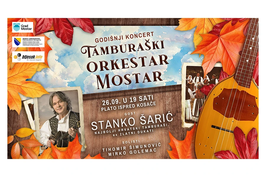 Ne propustite koncert Tamburaškog orkestra Mostar
