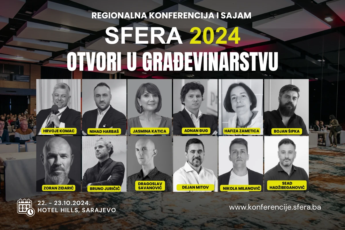 Konferencija "Sfera 2024: Otvori u građevinarstvu" uskoro u Sarajevu