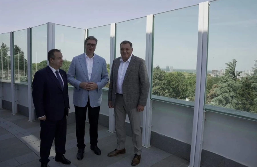 Dodik s Vučićem i Dačićem: Dobar i sveobuhvatan razgovor