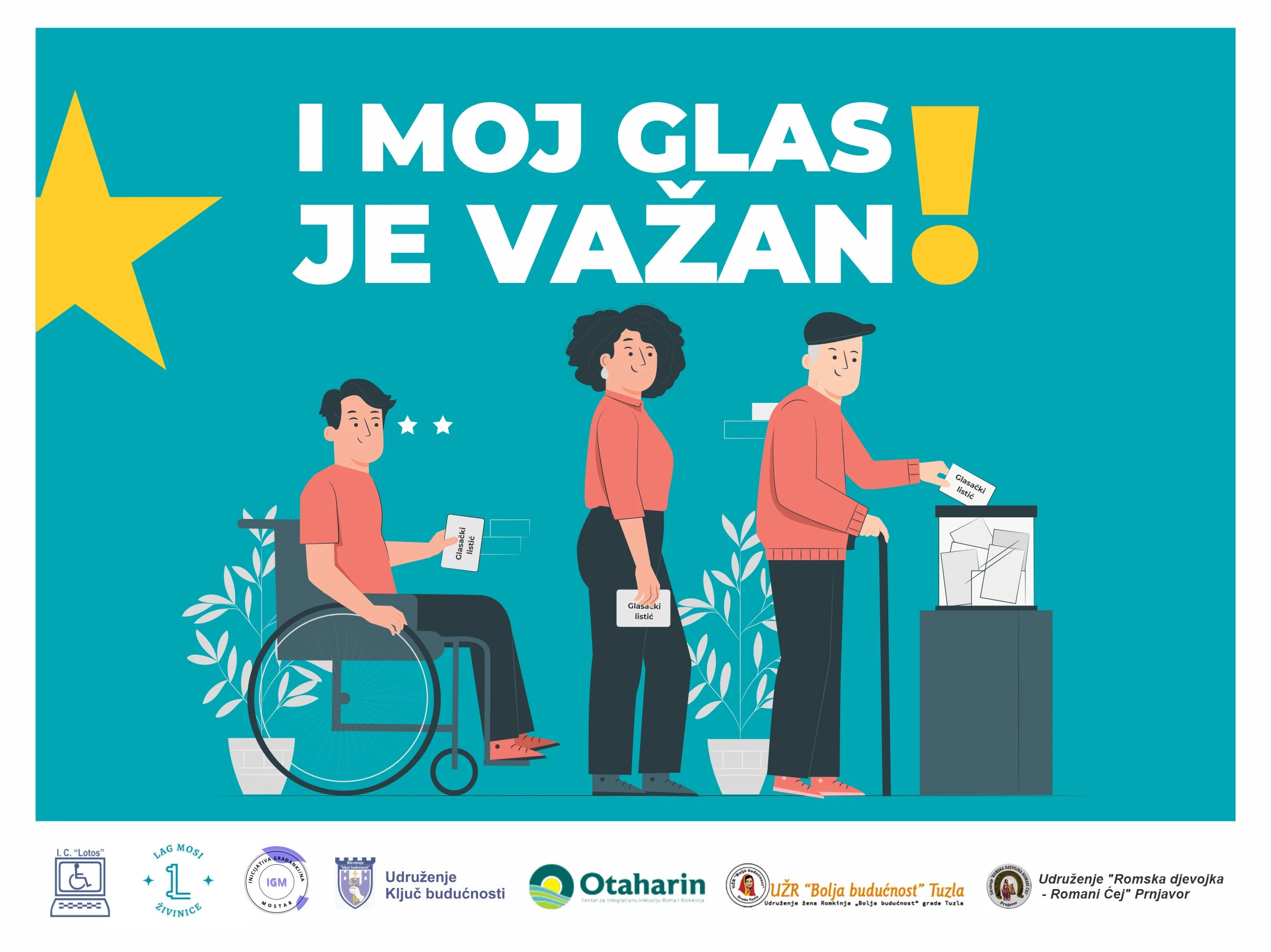 Bez straha od pritiska ili manipulacije: Romi, osobe s invaliditetom, žene - i vaš glas je važan