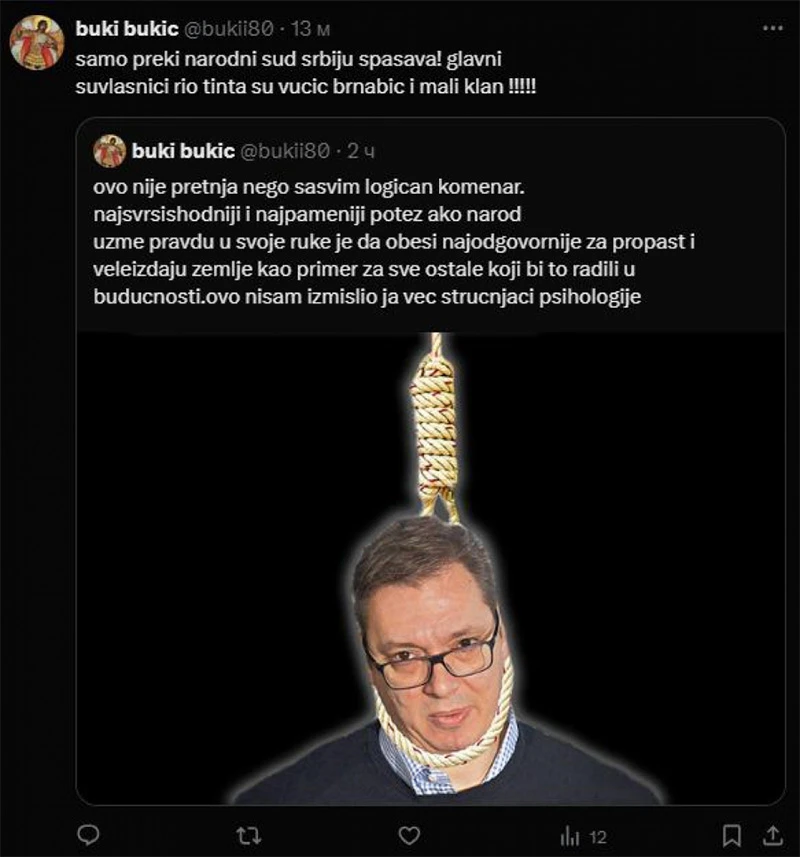 Traga se za osobom koja je Vučića stavila na vješala