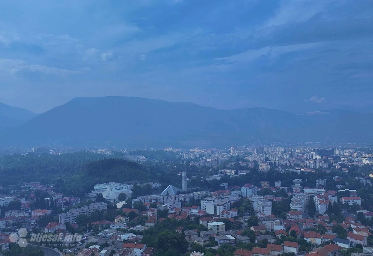 Mostar pod dimom i pepelom zbog požara u Malom Polju