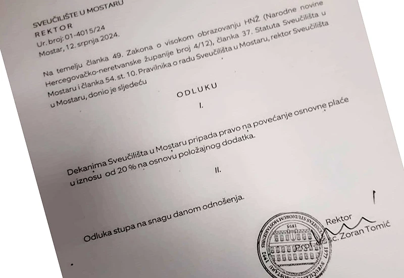 Rektor povisio plaće dekanima – Sindikat: Ovo je pokazivanje moći