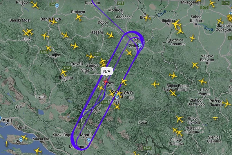 Američki špijunski avion leti iznad BiH - preletio Mostar i Međugorje