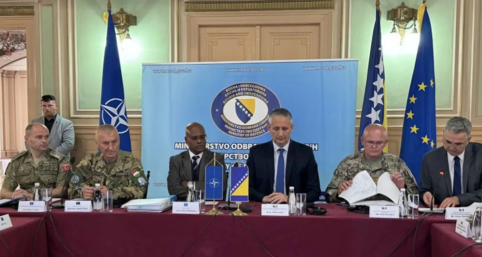 Galić sa izaslanstvom Glavnog stožera NATO-a iz Bruxellesa