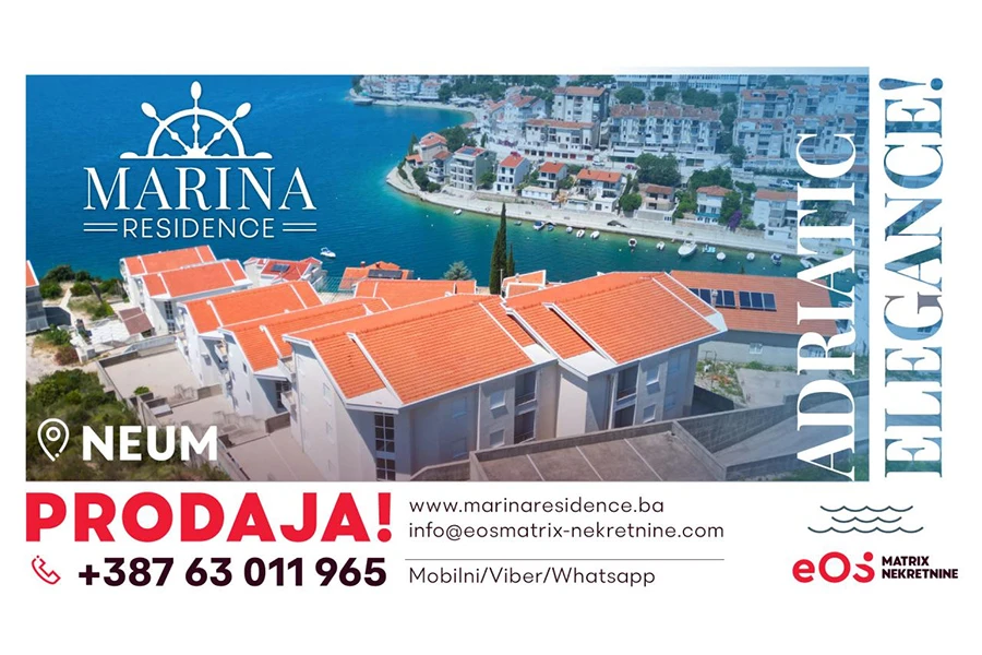 Marina residence Neum: Apartman sa terasom već od 180.000 KM