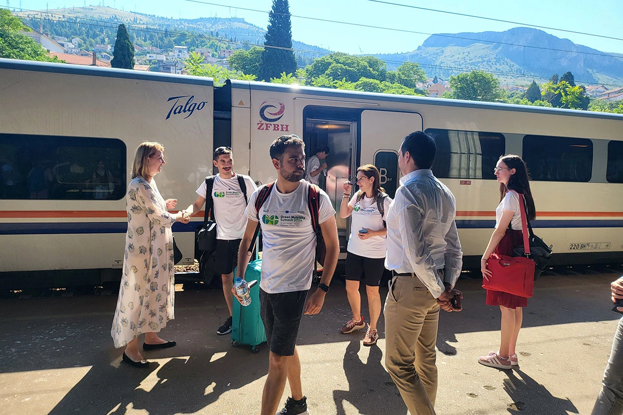 Promotori zelene mobilnosti stigli u Mostar vlakom, a biciklima nastavili put u Čapljinu