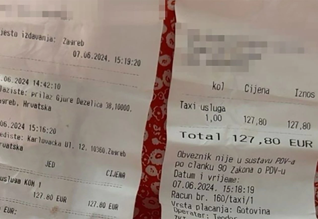 Državljanin BiH u Zagrebu vožnju od 13 km platio 254 eura
