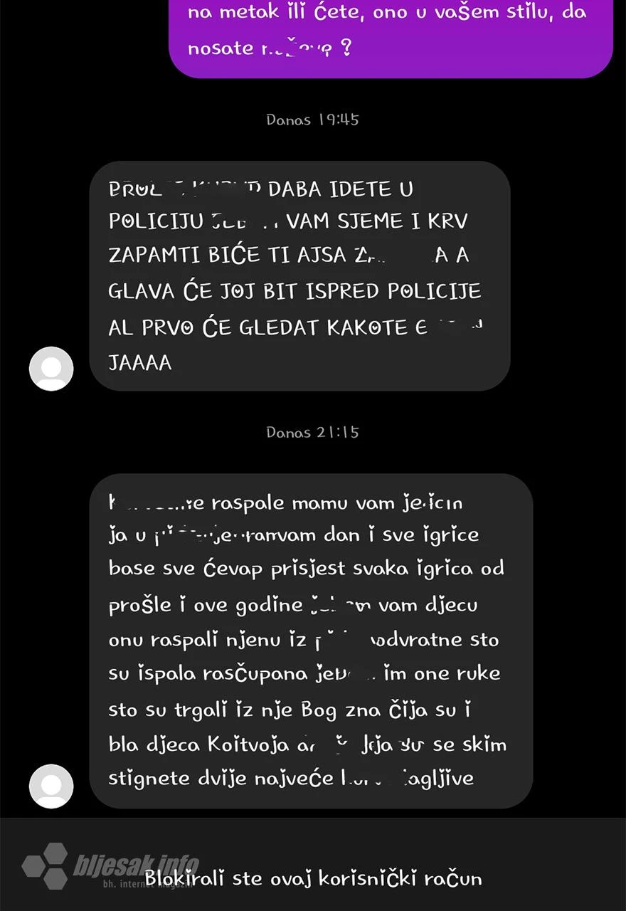 Slučaj djevojaka iz Mostara i Visokog | Nakon izlaska iz pritvora nastavio s prijetećim porukama