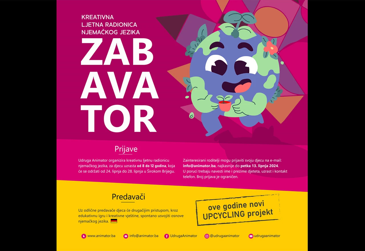 Otvorene prijave za kreativnu ljetnu radionicu 'Zabavator'