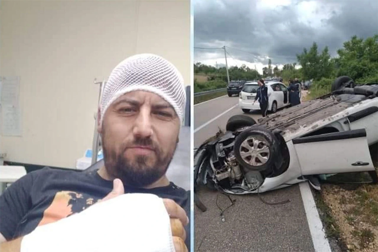 Nesreća kod Rotimlje: Automobil bivšeg bh reprezentativca završio na krovu