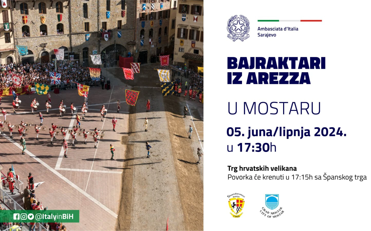 Povorka barjaktara u Mostaru