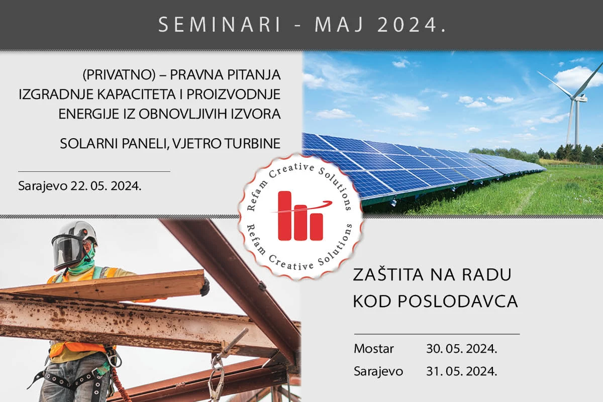 Seminari iz oblasti obnovljivih izvora i zaštite na radu