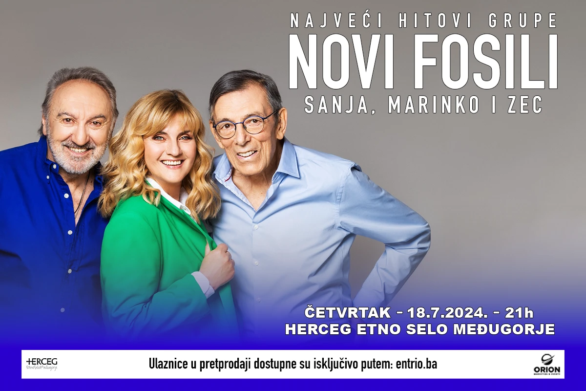 Novi Fosili - Koncert u Herceg Etno selu dio je oproštajne turneje Sanje, Marinka i Zeca