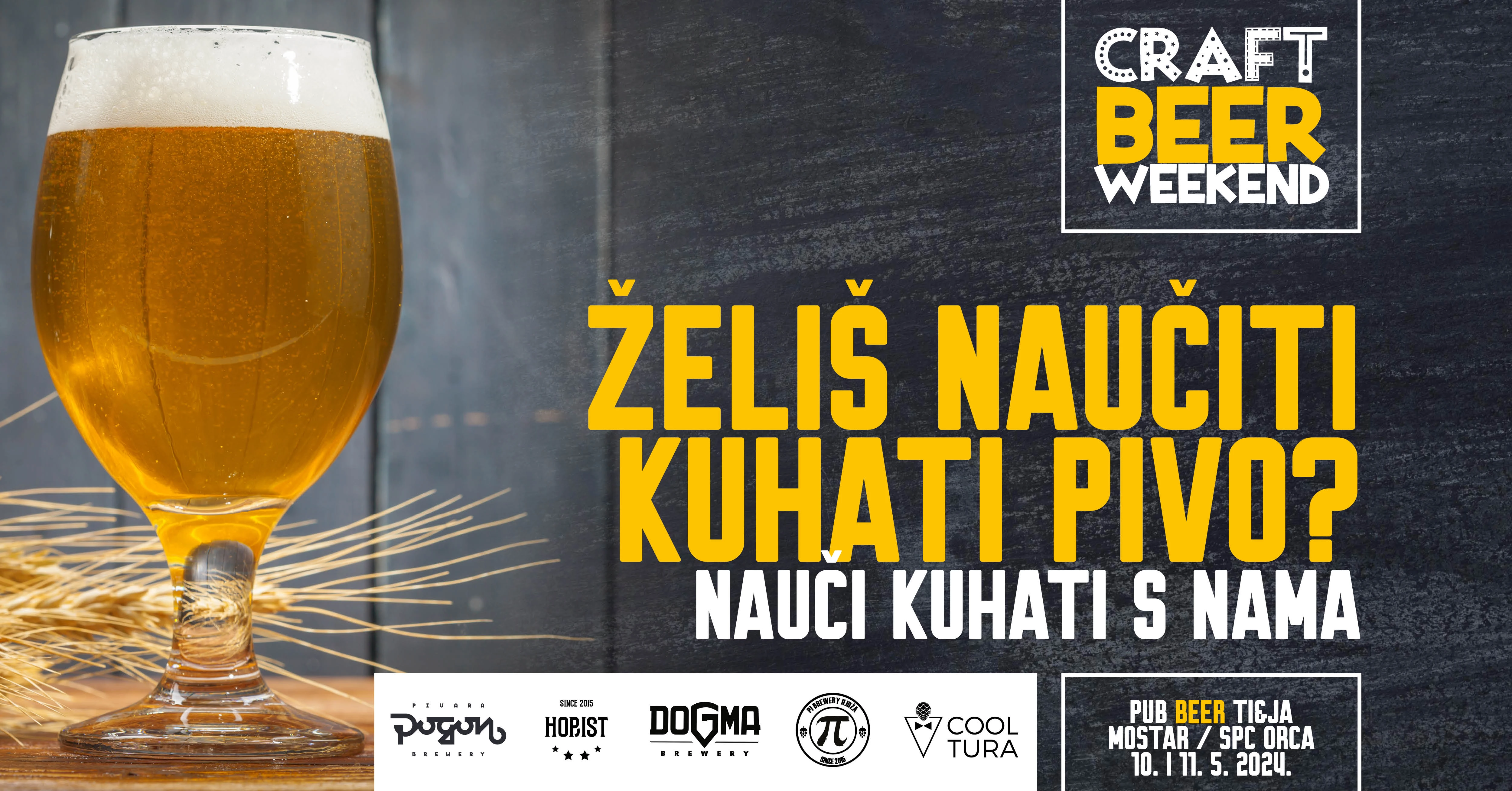 Želiš naučiti kuhati pivo, kuhaj sa nama na 1. craft beer vikendu @ Pub Beer ti&ja