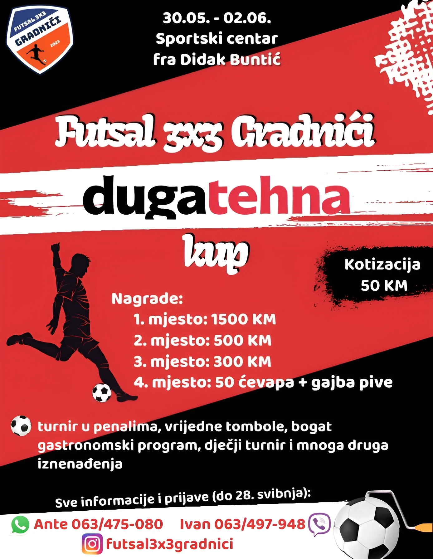 Futsal 3x3 se vraća u Gradniće, Duga-tehna kup kreće 30. svibnja