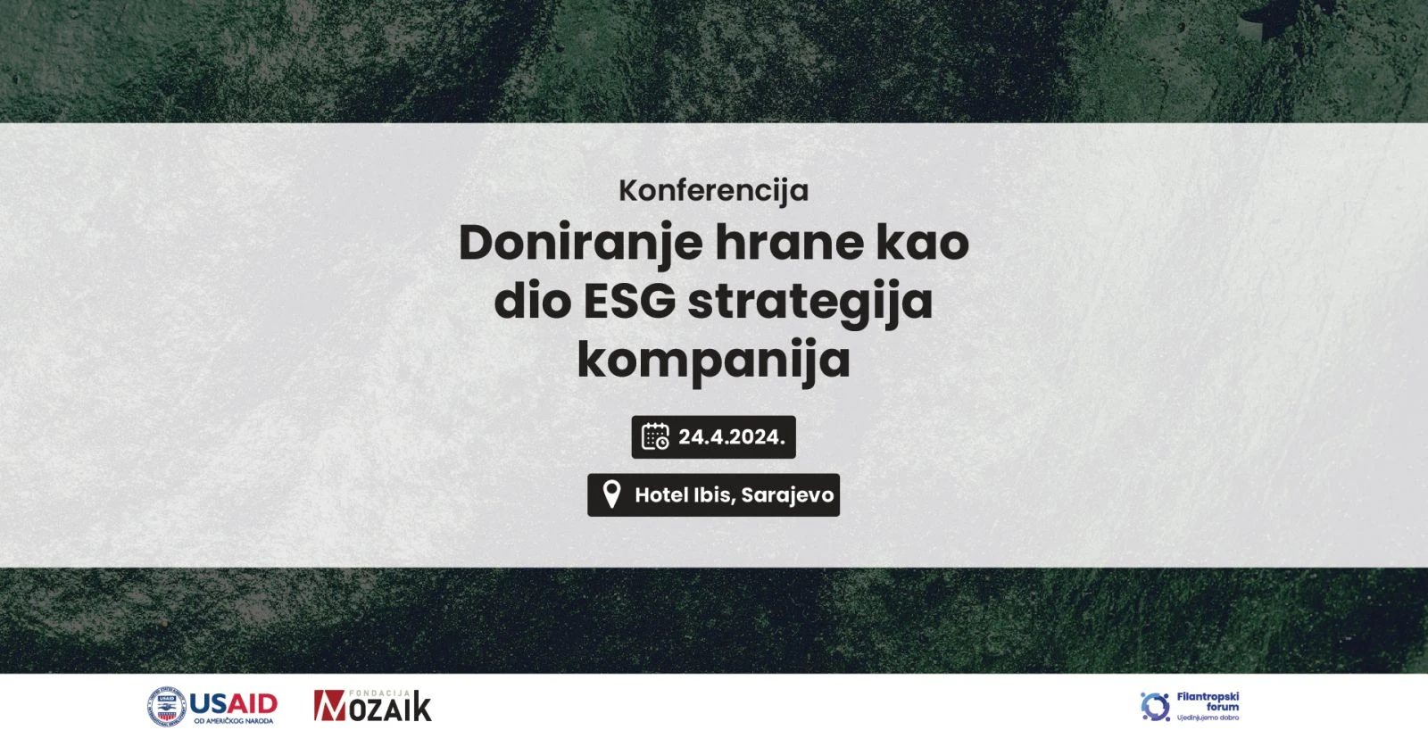 Doniranje hrane kao dio ESG strategije kompanija: Poziv na konferenciju u Sarajevu 