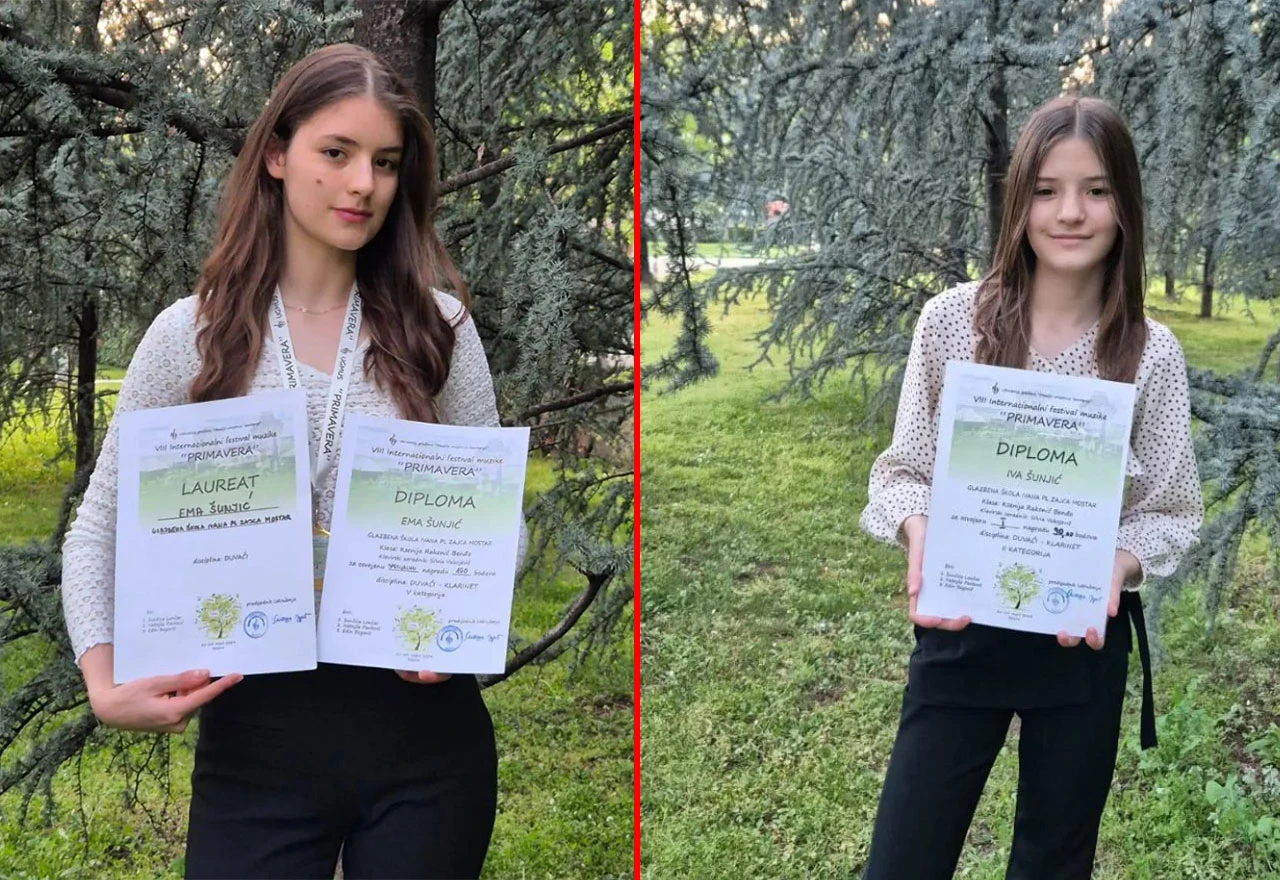 Iva i Ema Šunjić osvojile su prve nagrade na Internacionalnom festivalu muzike Primavera