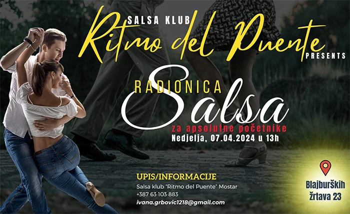 Mostarci, zaplešite kubansku salsu! U nedjelju besplatna radionica
