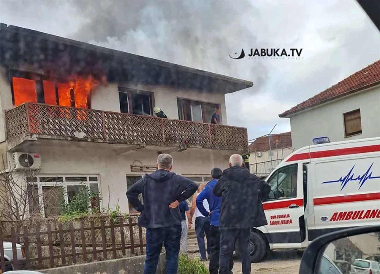 Široki Brijeg: Požar na obiteljskoj kući