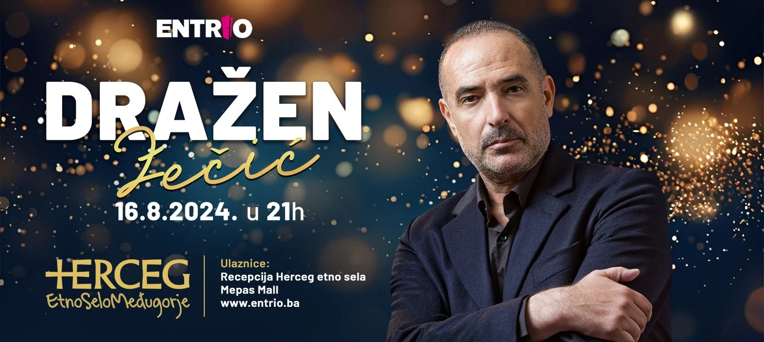 Kralj zabavne glazbe Dražen Zečić 16.8. pjeva u Međugorju!