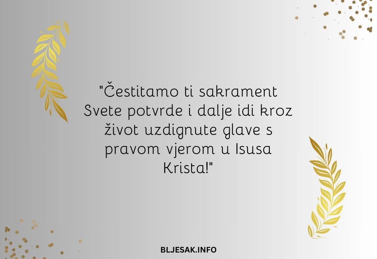 Najljepše čestitke za krizmu