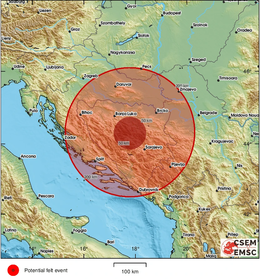  Još jedan potres u BiH