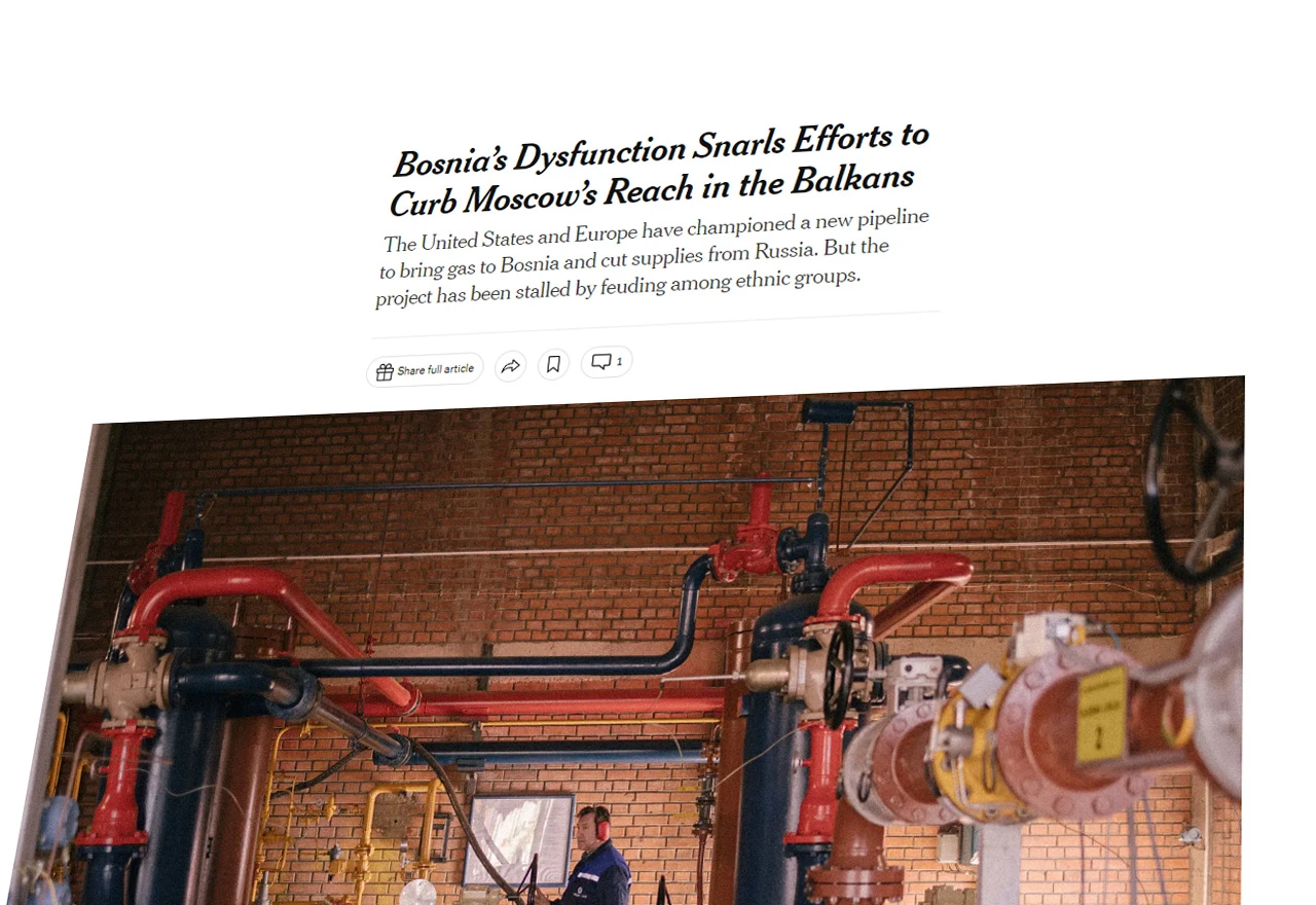 New York Times o plinovodu: Čović želi tvrtku u 'bastionu hrvatskog šovinizma'