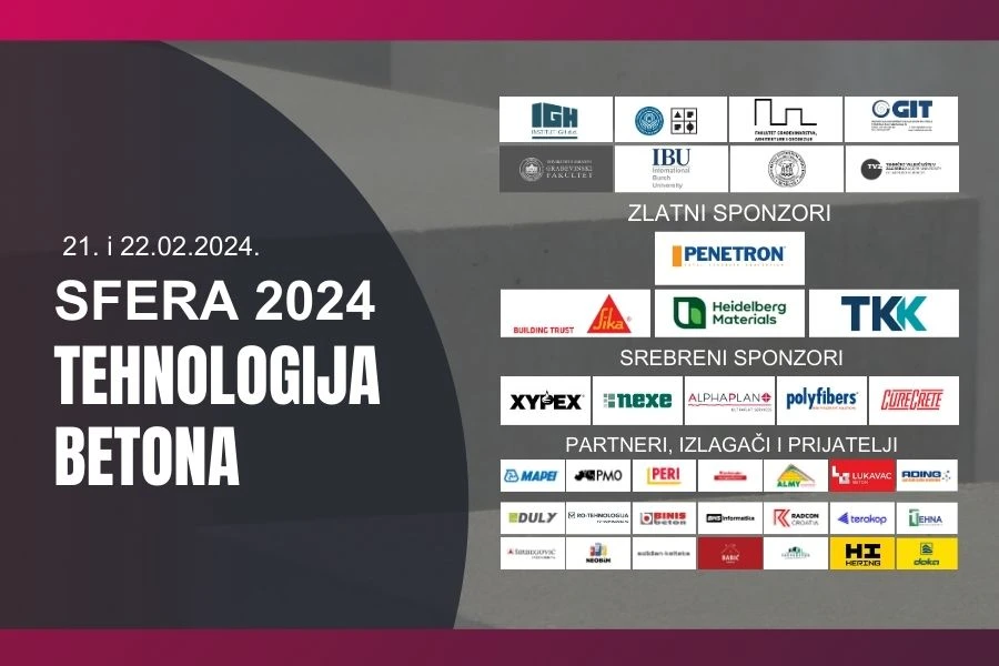 Sutra počinje konferencija i sajam ''Sfera 2024:Tehnologija betona'' u Sarajevu
