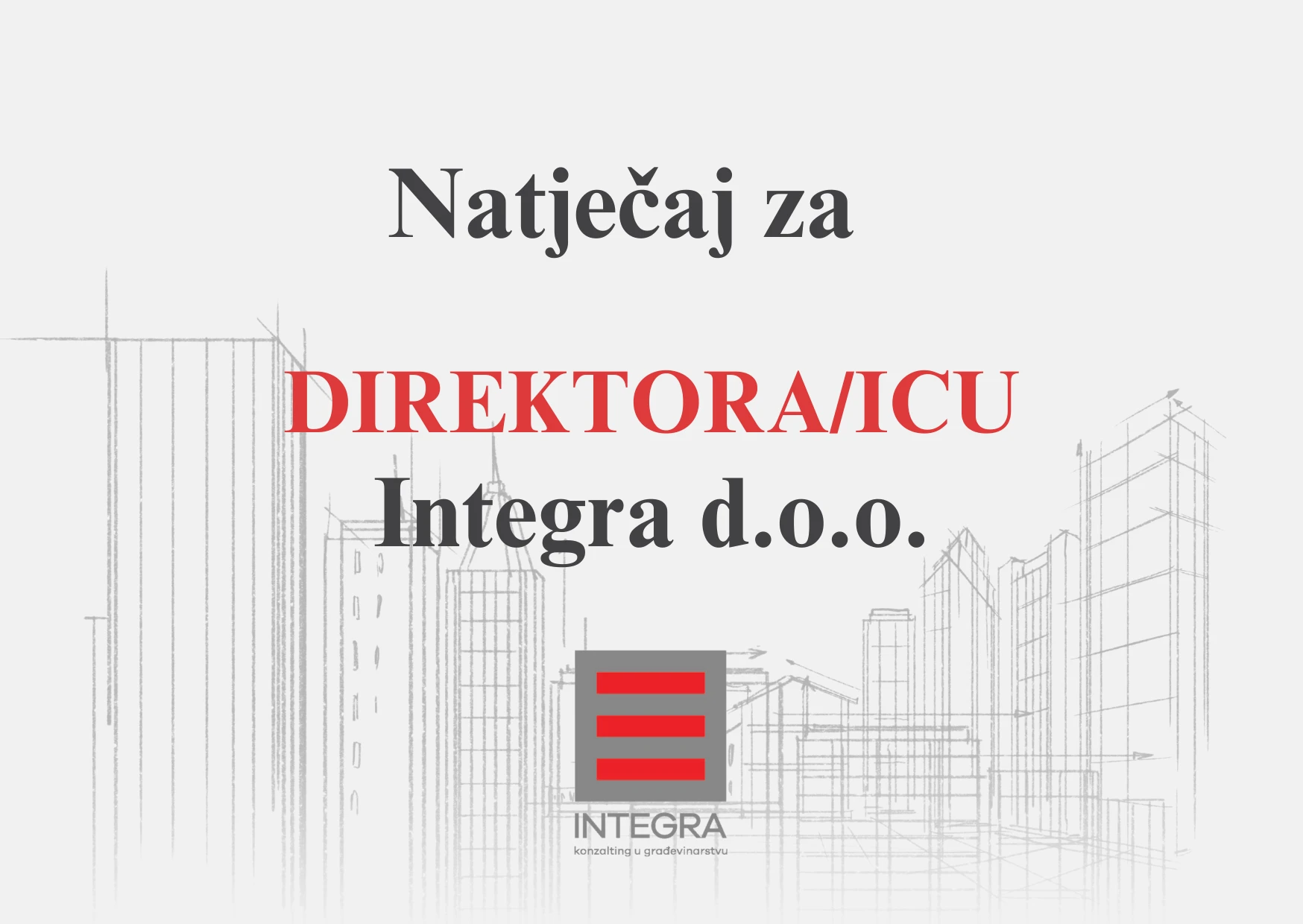 Natječaj za  direktora/icu 