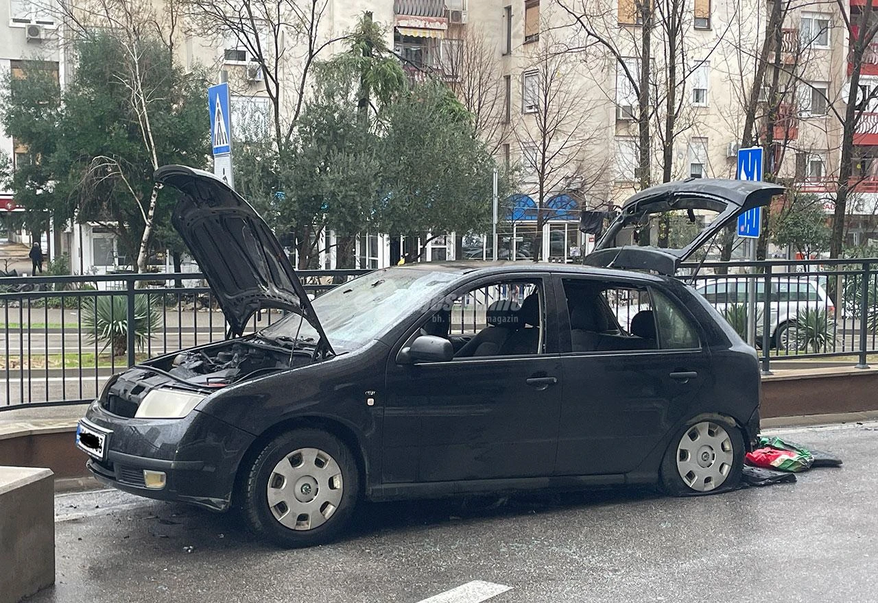 Mostar: Izgorio automobil kod "Mljekare"