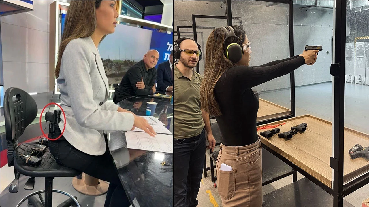 Fotografija naoružane voditeljice u studiju izazvala mnoštvo komentara na društvenim mrežama