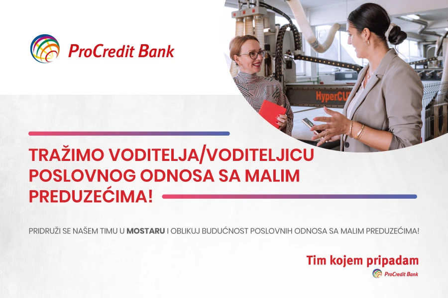 Natječaj za prijem člana/ice tima u radni odnos na neodređeno