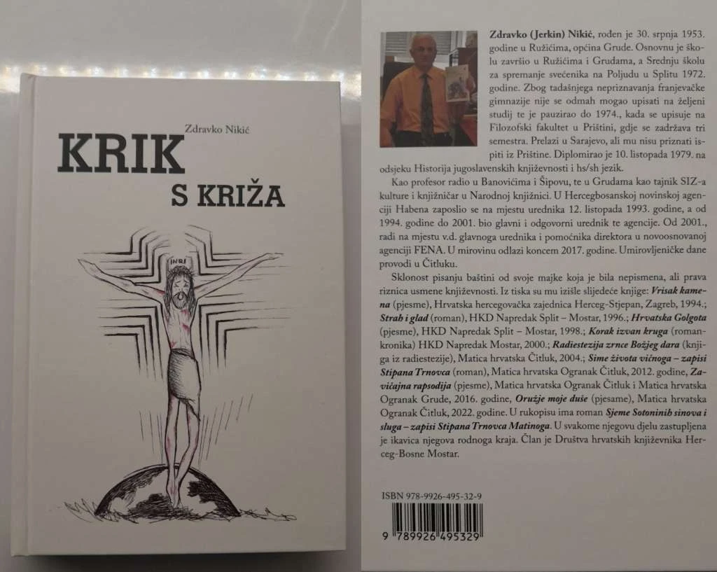 ''Krik s križa'' nova knjiga Zdravka Nikića