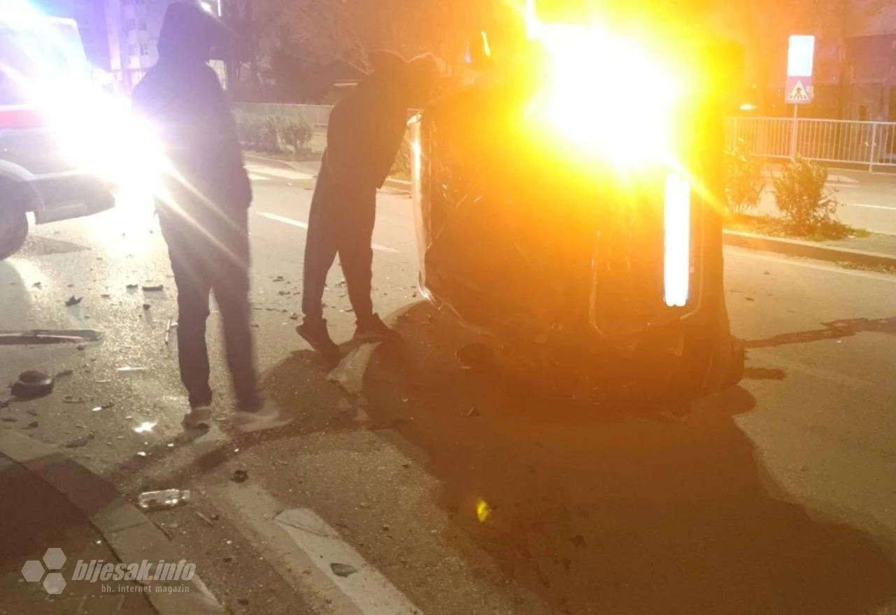 Mostar: Audi završio na boku 