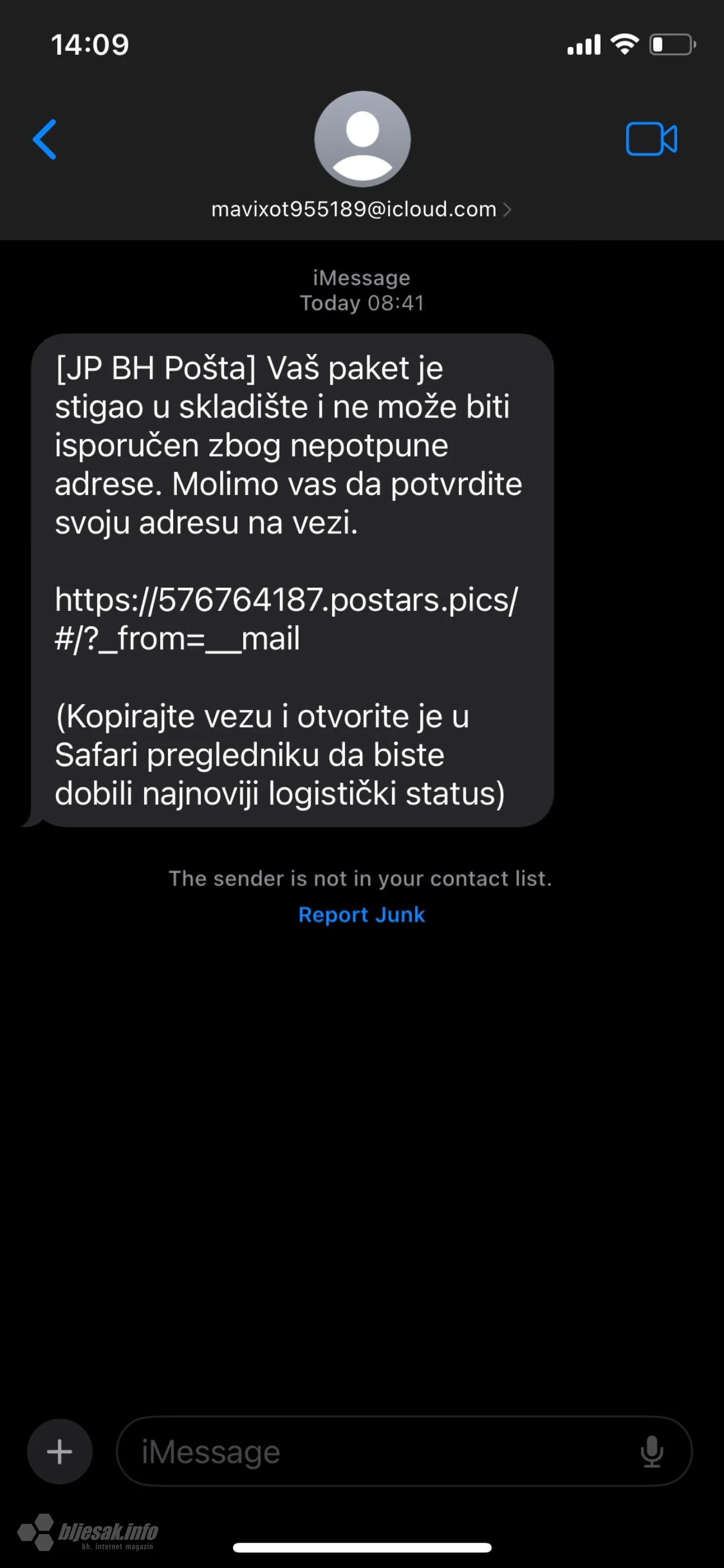 Jeste li i Vi dobili SMS o 'paketu'? Ne nasjedajte! 