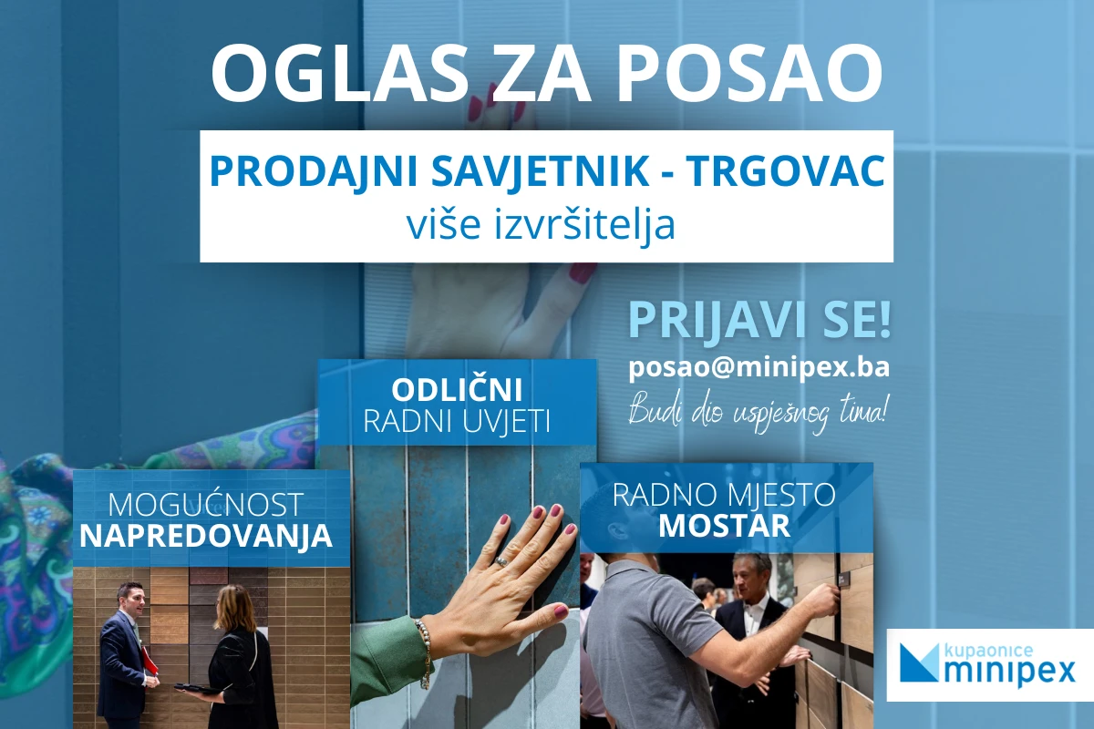 Natječaj za radno mjesto Trgovac / Prodajni savjetnik